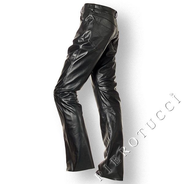Pierotucci Italian Leather Pants, style high rise